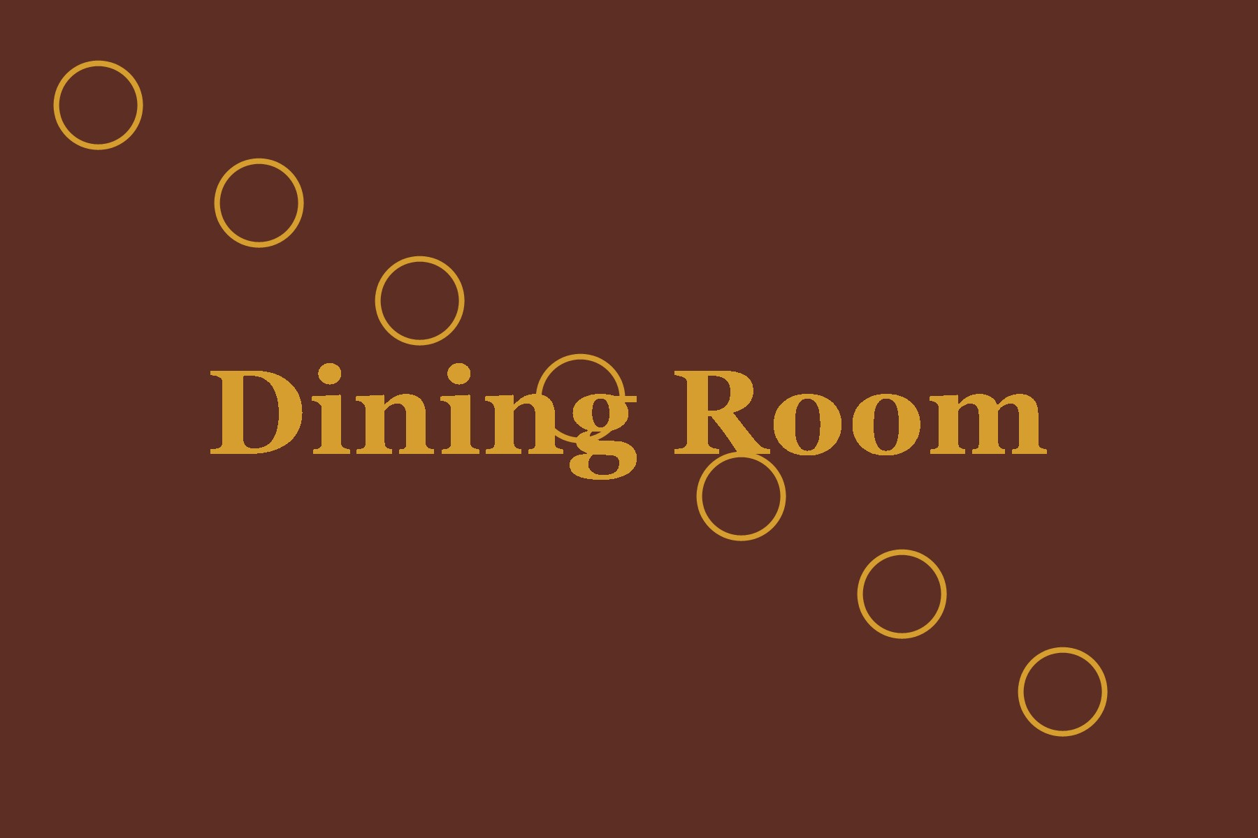 Warm restaurant dining room with tables set for dinner